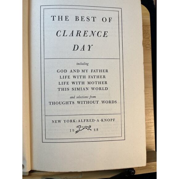 The Best of Clarence Day Hardcover Published in 1948 First Edition - Picture 1 of 9